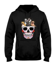 Half Skull Staffordshire Bull Terrier Hooded Sweatshirt thumbnail