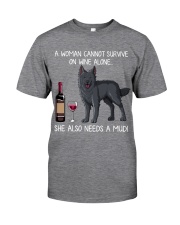 Wine and Mudi Classic T-Shirt front