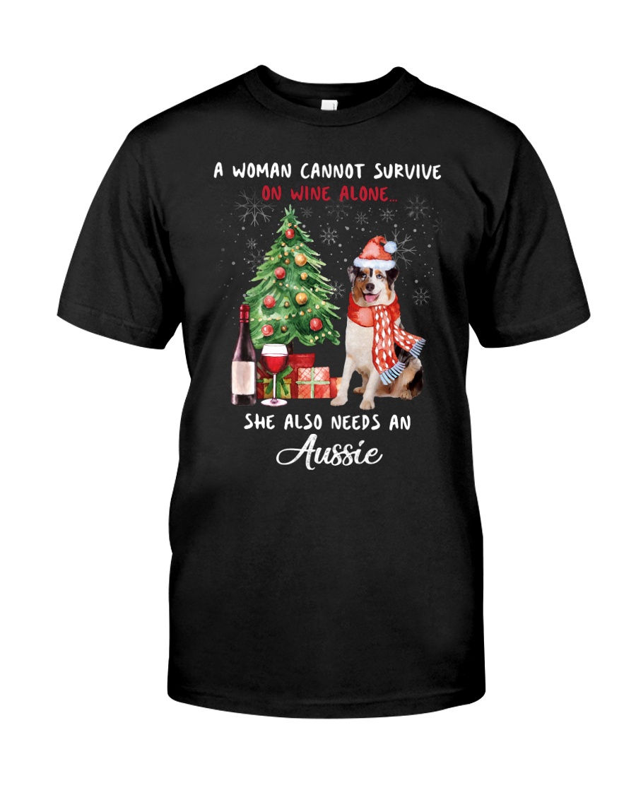 Christmas Wine and Aussie Classic T-Shirt