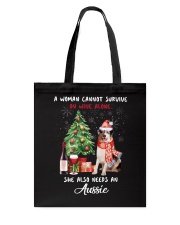 Christmas Wine and Aussie Tote Bag thumbnail