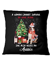 Christmas Wine and Aussie Square Pillowcase thumbnail