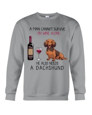 Wine and Dachshund - Man Crewneck Sweatshirt thumbnail