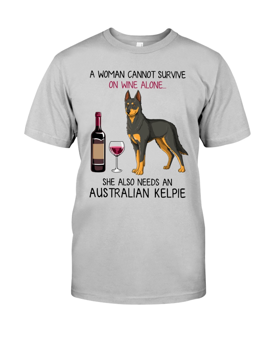 Wine and Australian Kelpie 2 Classic T-Shirt