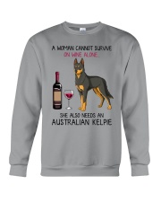Wine and Australian Kelpie 2 Crewneck Sweatshirt thumbnail