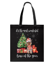 The Most Wonderful Xmas - Yorkie Tote Bag thumbnail
