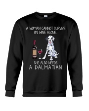 Wine and Dalmatian Crewneck Sweatshirt thumbnail