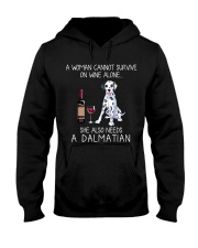 Wine and Dalmatian Hooded Sweatshirt thumbnail