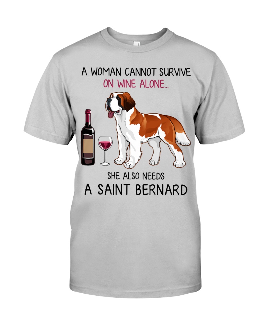 Wine and Saint Bernard 2 Classic T-Shirt