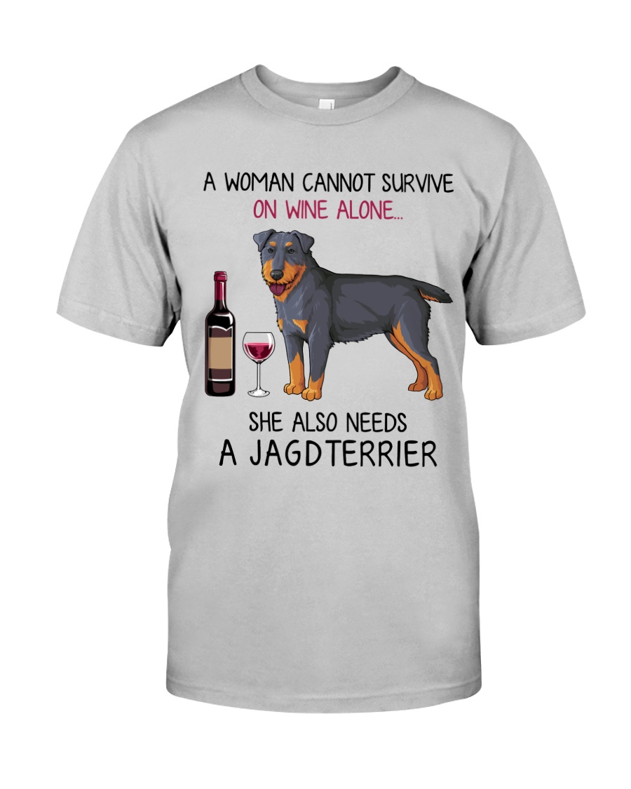 Wine and Jagdterrier 2 Classic T-Shirt