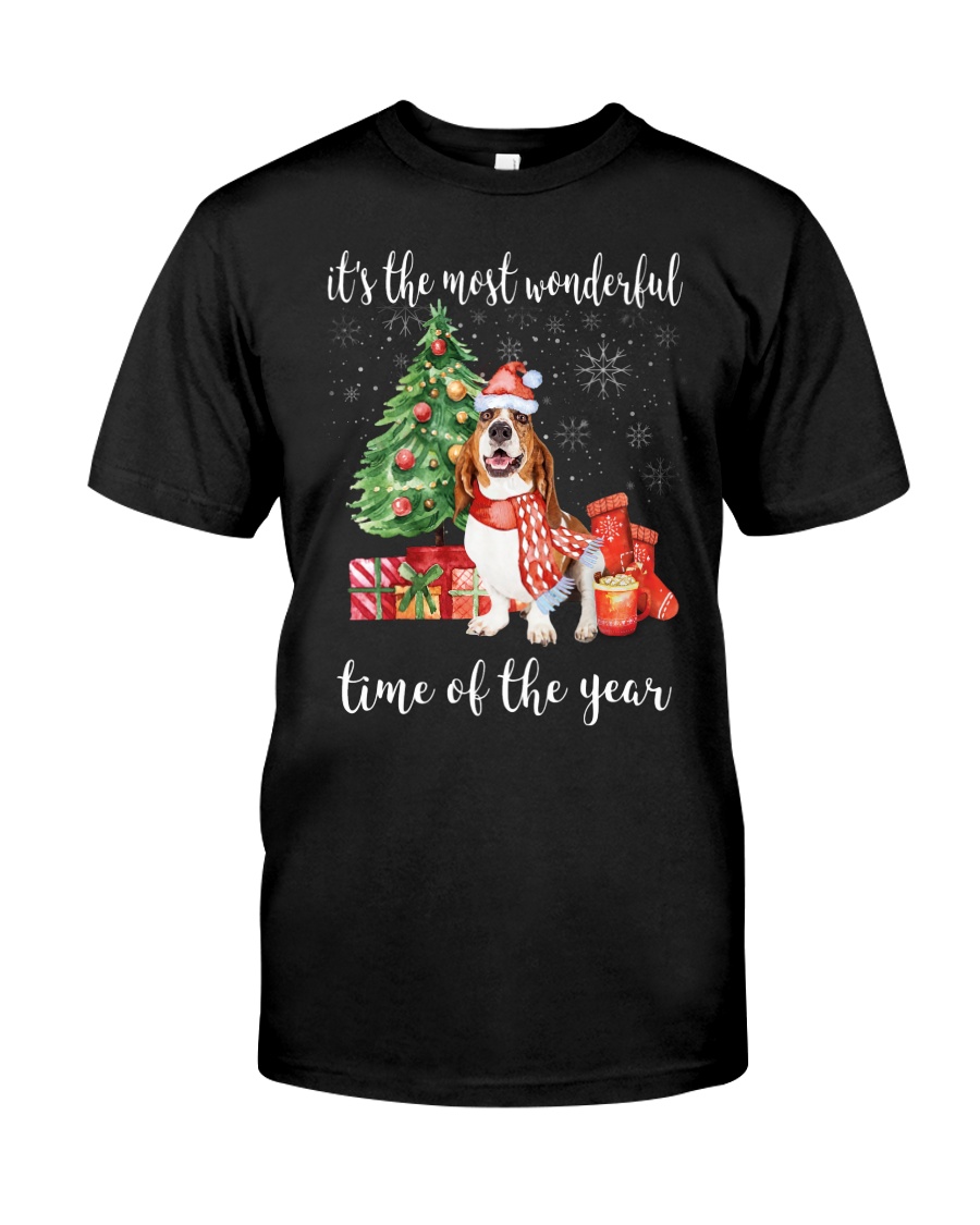 The Most Wonderful Xmas - Basset Hound Classic T-Shirt