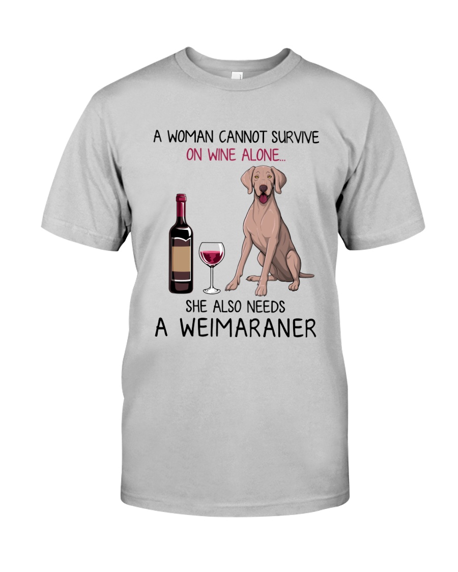 Wine and Weimaraner 2 Classic T-Shirt