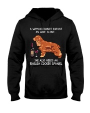 Wine and English Cocker Spaniel Hooded Sweatshirt thumbnail