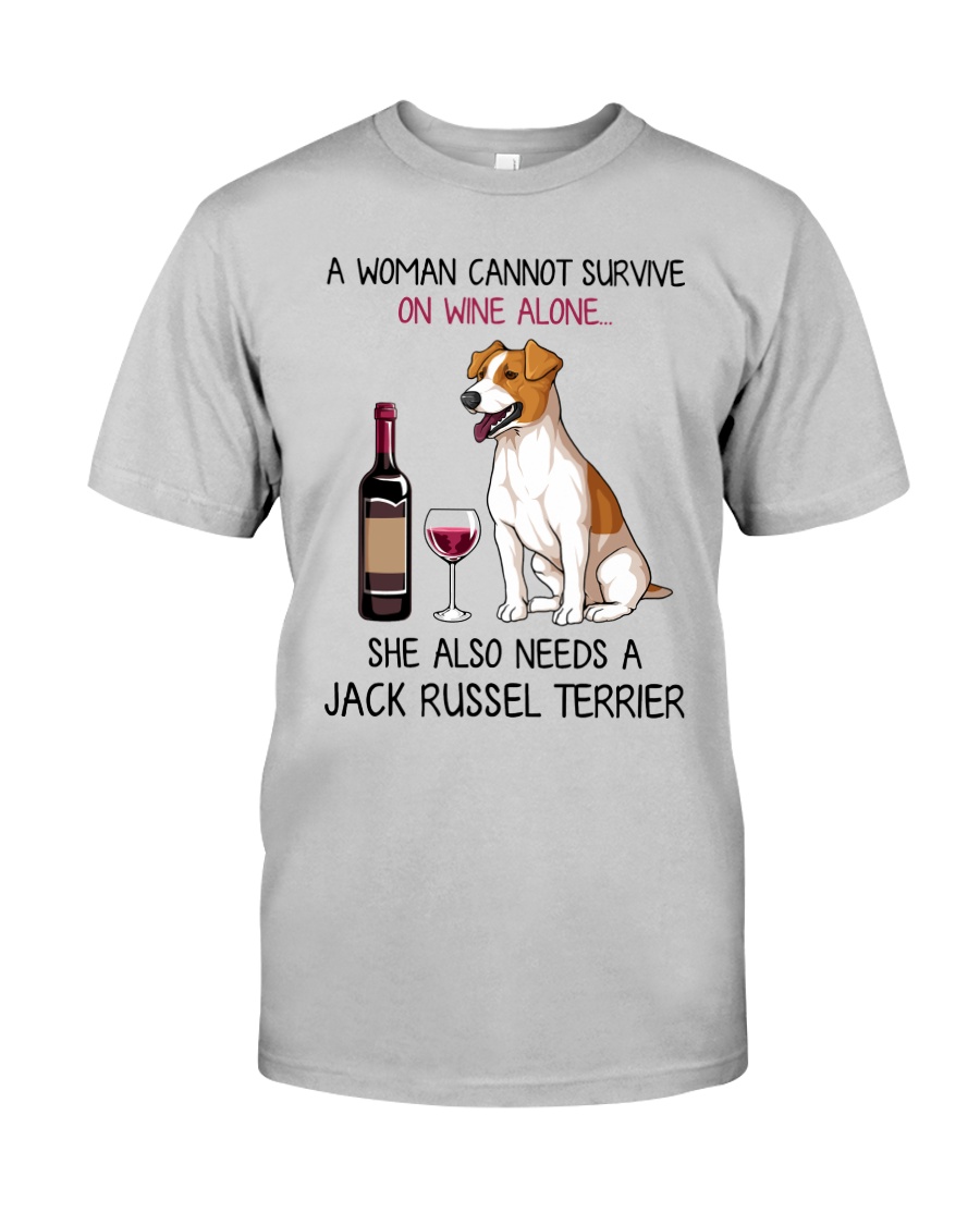 Wine and Jack Russell Terrier 4 Classic T-Shirt