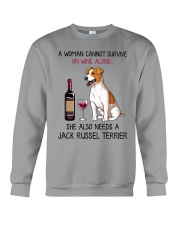 Wine and Jack Russell Terrier 4 Crewneck Sweatshirt thumbnail
