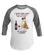 Cannot Survive Alone - Boxer Baseball Tee thumbnail