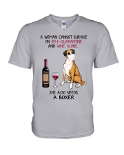 Cannot Survive Alone - Boxer V-Neck T-Shirt thumbnail