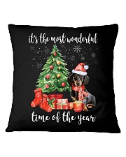 The Most Wonderful Xmas - Dachshund Square Pillowcase thumbnail