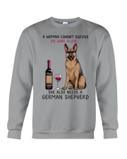 Wine and German Shepherd 2 Crewneck Sweatshirt tile
