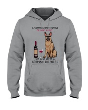 Wine and German Shepherd 2 Hooded Sweatshirt tile