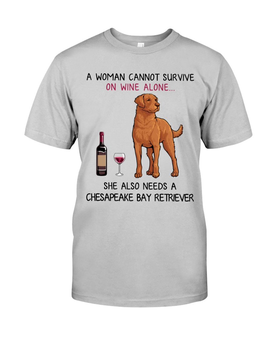 Wine and Chesapeake Bay Retriever 2 Classic T-Shirt