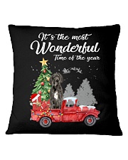 Wonderful Christmas with Truck - Great Dane Square Pillowcase thumbnail