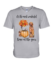 The Most Wonderful Time - Vizsla V-Neck T-Shirt thumbnail
