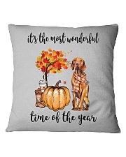 The Most Wonderful Time - Vizsla Square Pillowcase thumbnail