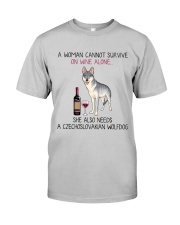 Wine and Czechoslovakian Wolfdog 2 Classic T-Shirt front
