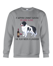 Wine and Landseer 2 Crewneck Sweatshirt thumbnail