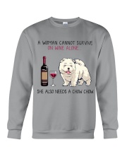 Wine and Chow Chow 2 Crewneck Sweatshirt thumbnail