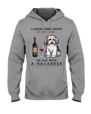 Wine and Havanese 2 Hooded Sweatshirt thumbnail