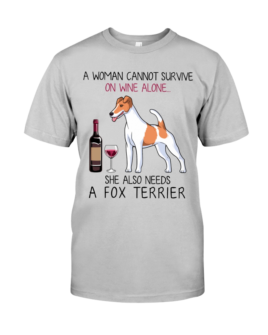 Wine and Fox Terrier 2 Classic T-Shirt