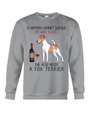 Wine and Fox Terrier 2 Crewneck Sweatshirt thumbnail