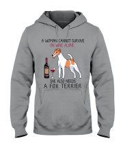 Wine and Fox Terrier 2 Hooded Sweatshirt thumbnail