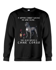 Wine and Cane Corso 3 Crewneck Sweatshirt thumbnail