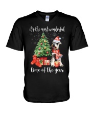 The Most Wonderful Xmas - Schnauzer V-Neck T-Shirt thumbnail
