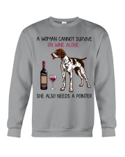 Wine and Pointer 2 Crewneck Sweatshirt thumbnail