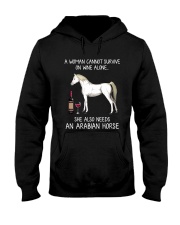 Wine and Arabian Horse Hooded Sweatshirt thumbnail