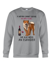 Wine and Eurasier 2 Crewneck Sweatshirt thumbnail