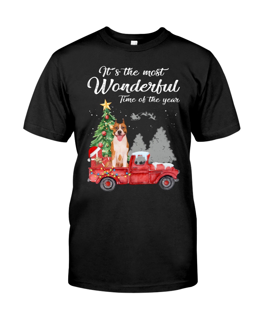 Wonderful Christmas with Truck - Amstaff Classic T-Shirt