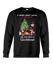 Christmas Wine and Dachshund Crewneck Sweatshirt thumbnail