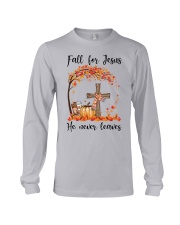 Fall For Jesus He Never Leaves Long Sleeve Tee thumbnail