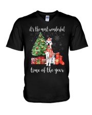 The Most Wonderful Xmas - Dalmatian V-Neck T-Shirt thumbnail