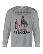 Wine and Beauceron 2 Crewneck Sweatshirt thumbnail