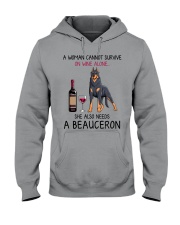 Wine and Beauceron 2 Hooded Sweatshirt thumbnail