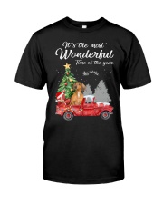 Wonderful Christmas with Truck - Dachshund Classic T-Shirt front
