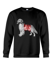 Flower and Golden Retriever Crewneck Sweatshirt thumbnail