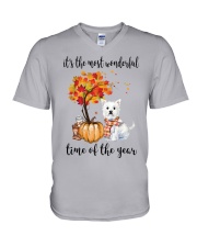The Most Wonderful Time - Westie V-Neck T-Shirt thumbnail