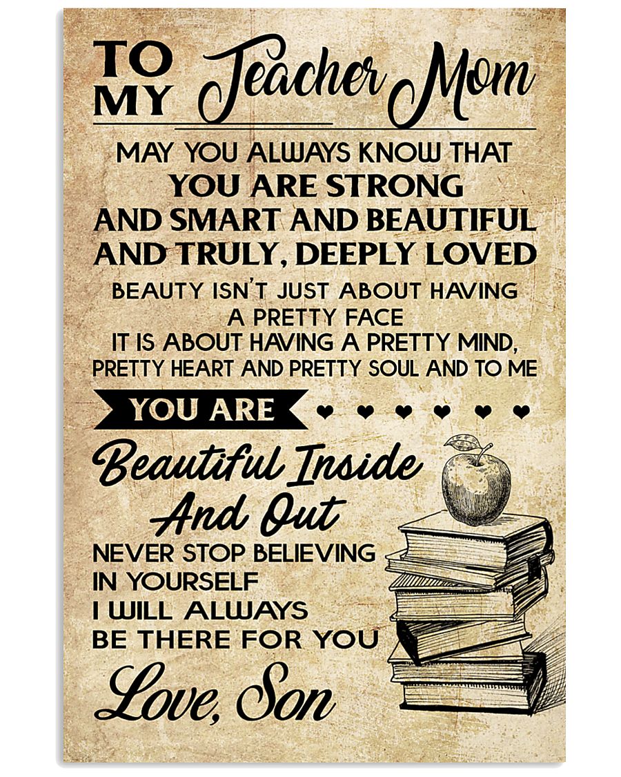 TO MY TEACHER MOM - SON 16x24 Poster