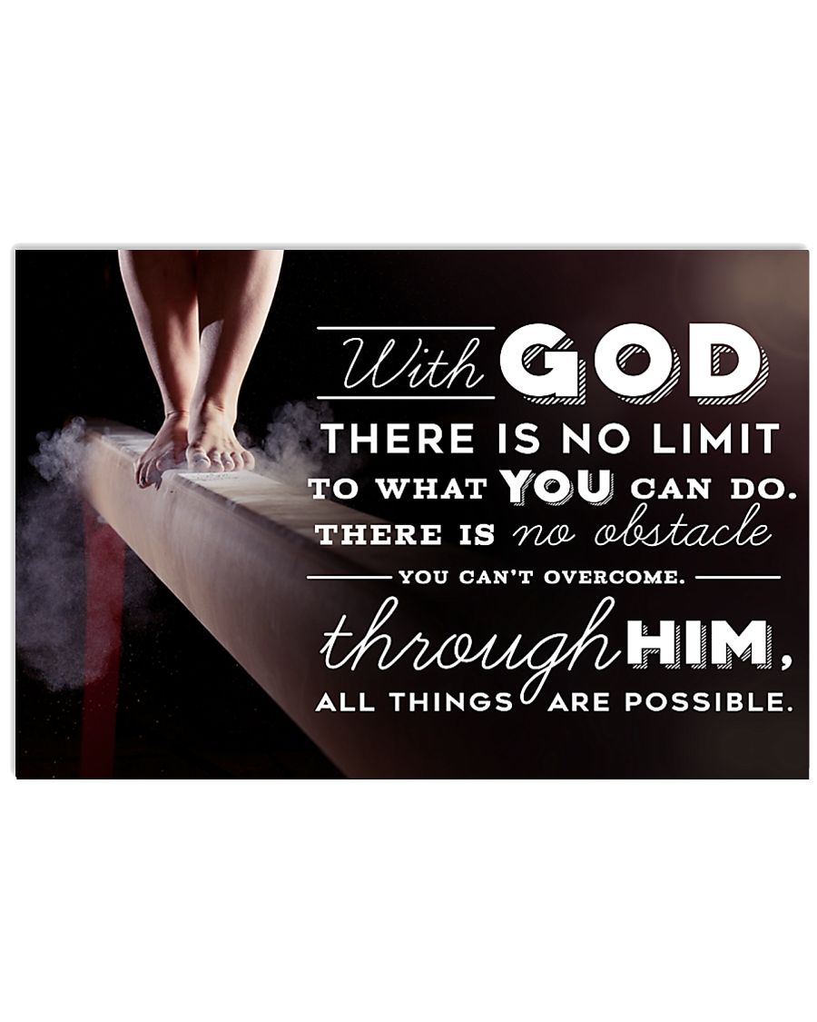 GYMNASTICS - WITH GOD 17x11 Poster